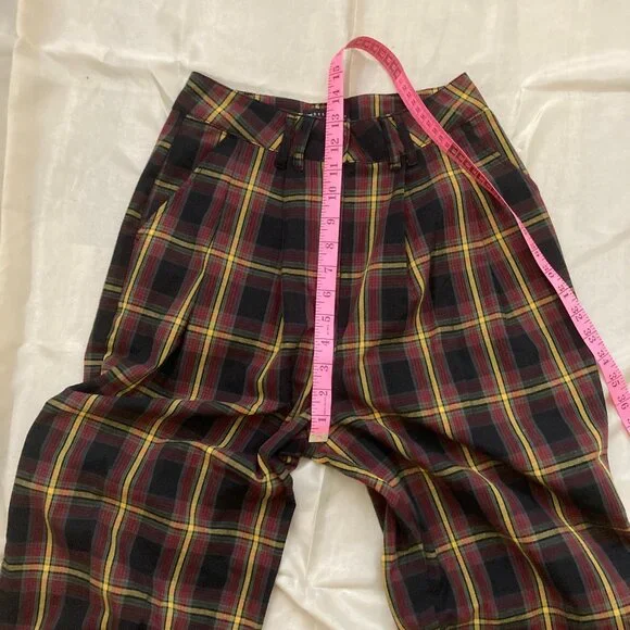 high waisted tapered tartan pants - Picture 8 of 9